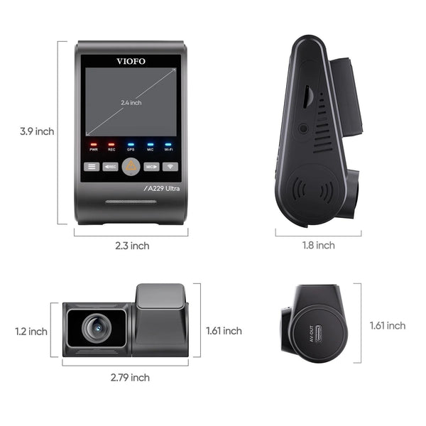 Viofo A229 Ultra 2CH Dash Cam Front Rear 2 Channel 4K