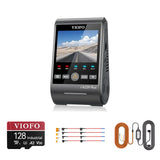 Viofo A229 Plus 1CH dash cam bundle with HK4 hardwire kit, 8pcs fuse taps and 128GB card