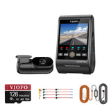Viofo A229 Plus 2CH dash cam bundle with HK4 hardwire kit, 8pcs fuse taps and 128GB card