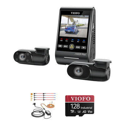 Viofo A229 Plus 3CH Dash Cam HK4 Hardwire Kit 128GB Bundle