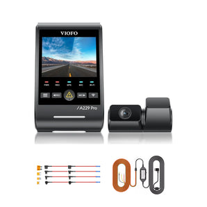 Viofo A229 Pro 2CH dash cam bundle with HK4 hardwire kit and 8pcs fuse taps