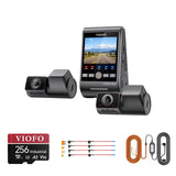 Viofo A229 Ultra 3CH dash cam bundle with HK4 hardwire kit, 8pcs fuse taps and 256GB card