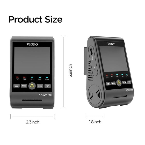 Viofo A229 Pro 1CH Dash Cam Front 1 Channel 4K Ultra HD