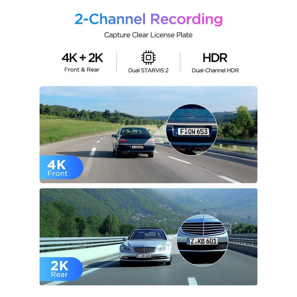 Viofo A329S 2CH Dash Cam 2 Channel 4K Front 2K Rear