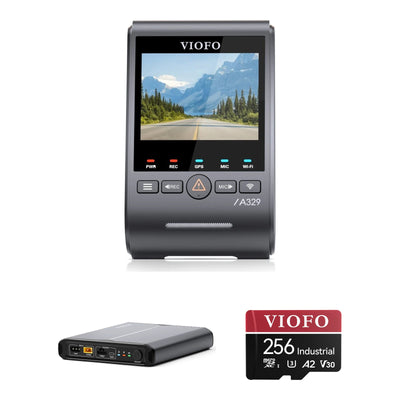 Viofo A329S 1CH Dash Cam BP100 Battery Pack 256GB Bundle