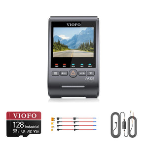 Viofo A329S 1CH dash cam bundle with HK6 hardwire kit, 8pcs fuse taps and 128GB card