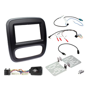 Connects 2 CTKVX37 Vauxhall Vivaro 2014-2018 Double DIN Stereo Installation Kit