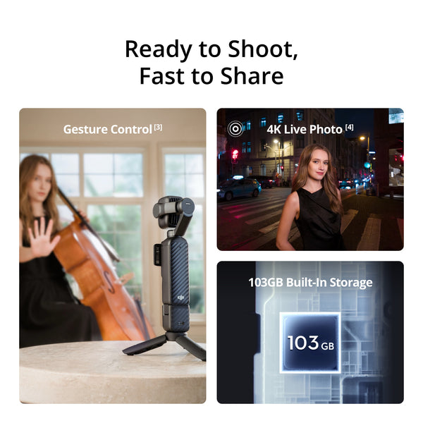DJI Osmo Pocket 4P Standard Combo Handheld Gimbal Camera