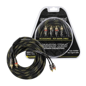 Ground Zero GZCC 3.0X-TP 3m Triple Shielded RCA Cable