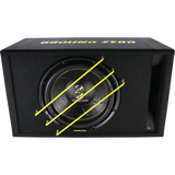 Ground Zero Radioactive GZRB 30SPL Vented 12" SPL Subwoofer Loaded Enclosure - CEN