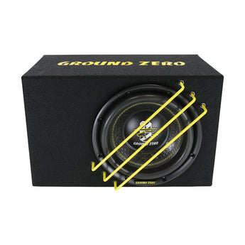 Ground Zero Radioactive GZRB 25SPL Vented 10" SPL Subwoofer Loaded Enclosure - CEN