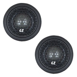Ground Zero Radioactive GZRT 25SQ 1 Inch Coated Silk Dome Tweeter 70w RMS Pair - CEN