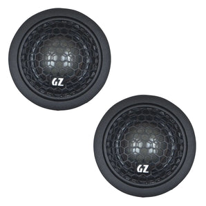 Ground Zero Radioactive GZRT 25SQ 1 Inch Coated Silk Dome Tweeter 70w RMS Pair - CEN