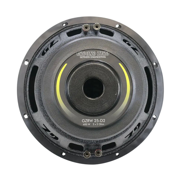 Ground Zero GZRW 25-D2 10″ Dual 2 Ohm Subwoofer 600w RMS