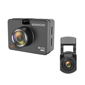 Kenwood DRV-A610W Dash Cam Front 4K Ultra HD and 2K Rear Camera Wi-Fi 64GB Card