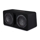 Kicker 48DCWR122 Dual 12 Inch CompR Ported Loaded Subwoofer Enclosure 1000w RMS - CEN