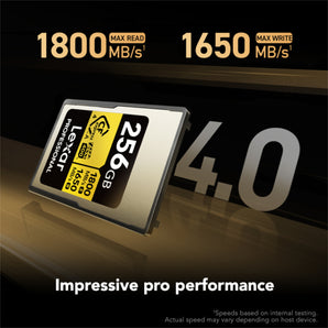 Lexar 256GB Professional CFexpress 4.0 Type A Memory Card Gold Series