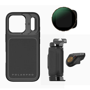 PolarPro LiteChaser 17 Pro Max Case Filmmakers Kit Grip Shutter VND 2-5 Filter