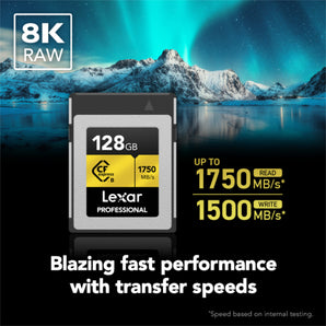 Lexar 128GB Professional CFexpress 2.0 Type B Memory Card Gold Series