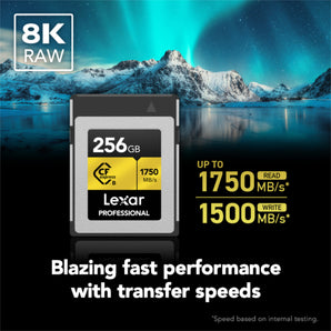 Lexar 256GB Professional CFexpress 2.0 Type B Memory Card Gold Series