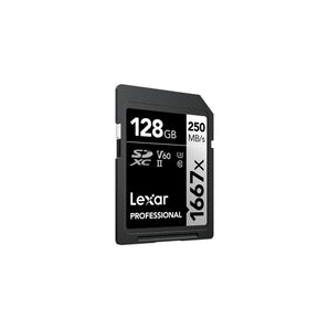 Lexar 128GB Professional 1667x SDXC UHS-II Card Silver Series Class 10 U3 V60