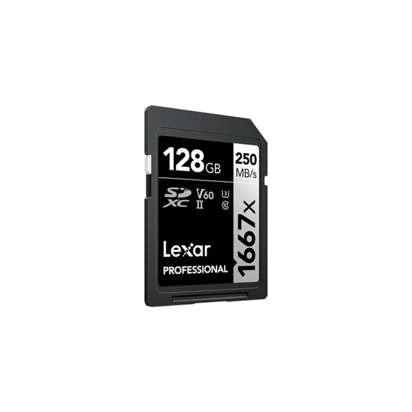 Lexar 128GB Professional 1667x SDXC UHS-II Card Silver Series Class 10 U3 V60