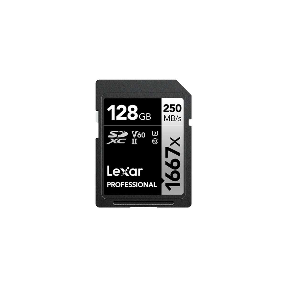 Lexar 128GB Professional 1667x SDXC UHS-II Card Silver Series Class 10 U3 V60