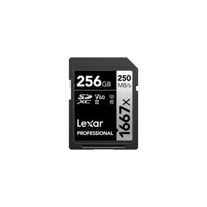 Lexar 256GB Professional 1667x SDXC UHS-II Card Silver Series Class 10 U3 V60