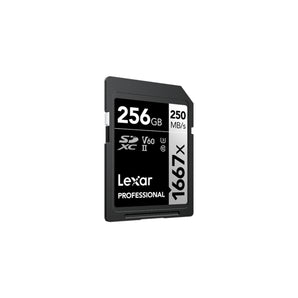 Lexar 256GB Professional 1667x SDXC UHS-II Card Silver Series Class 10 U3 V60