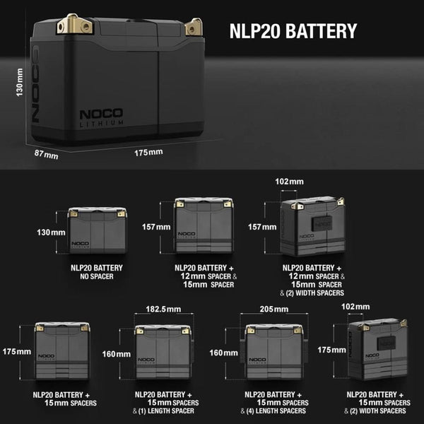 NOCO Lithium NLP20 600A Powersport Motorcycle Battery
