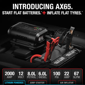 Noco Boost Air AX65 2000A Jump Starter Battery Booster & 100PSI Air Compressor