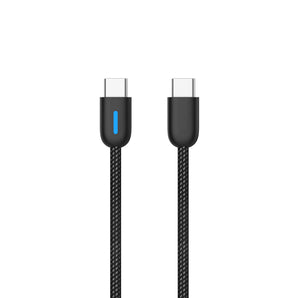 Pioneer CD-U5410CC USB Type C to USB Type C Nylon Mesh with Blue LED 1m Cable