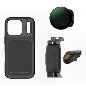 PolarPro LiteChaser 17 Pro Case Filmmakers Kit Grip BT Shutter VND 2-5 Filter