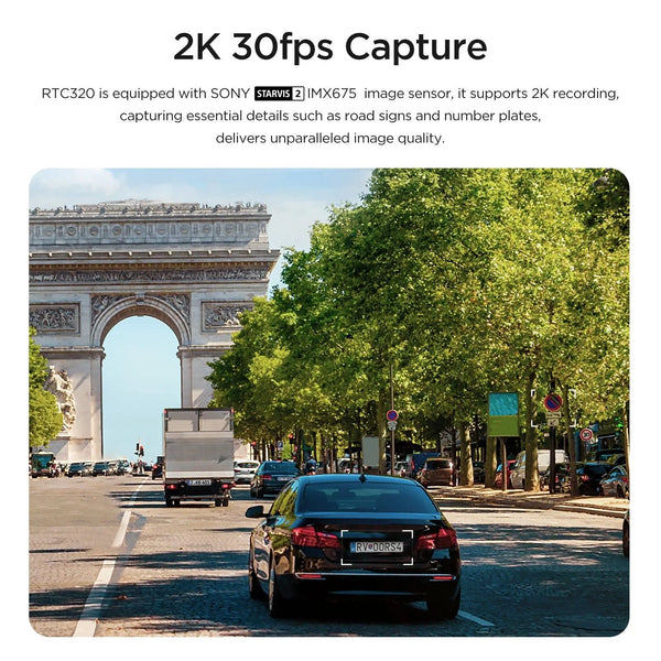 Viofo RTC320 2K 4x Zoom Telephoto Dash Camera for A229
