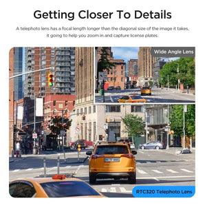 Viofo RTC320 2K 4x Zoom Telephoto Dash Camera for A229