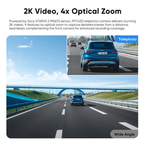 Viofo RTC420 2K 4x Zoom Telephoto Dash Camera for A329T