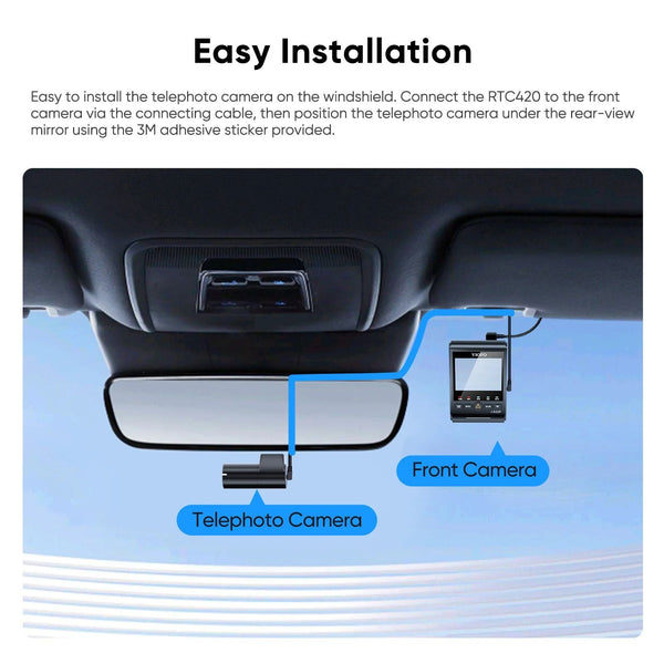 Viofo RTC420 2K 4x Zoom Telephoto Dash Camera for A329T