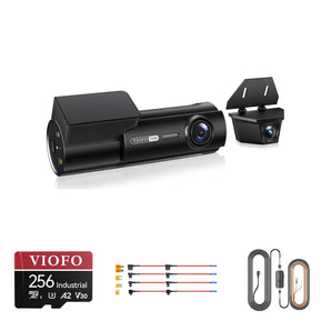 Viofo T330W 2CH dash cam bundle with HK6-F hardwire kit, 8pcs fuse taps and 256GB card