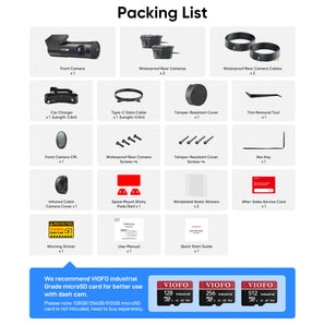 Viofo T340WW 4CH Dash Cam 4K Front, Cabin & Dual Waterproof Rear