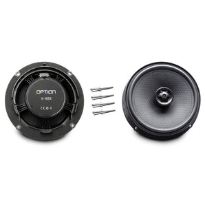 Option Audio V-165X Plug & Play Coaxial Speakers for Volkswagen Skoda Seat