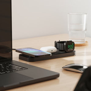NOCO XGrid XDP3B 3-in-1 Qi2 Wireless Charging Pad Black