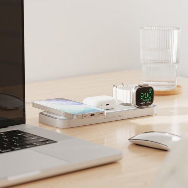 NOCO XGrid XDP3W 3-in-1 Qi2 Wireless Charging Pad White