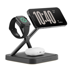 NOCO XGrid XDS3B 3-in-1 Qi2 Wireless Charging Stand Black