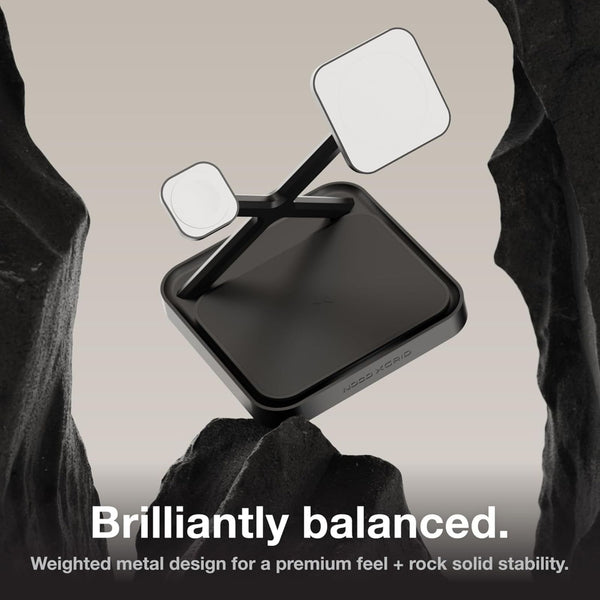 NOCO XGrid XDS3B 3-in-1 Qi2 Wireless Charging Stand Black