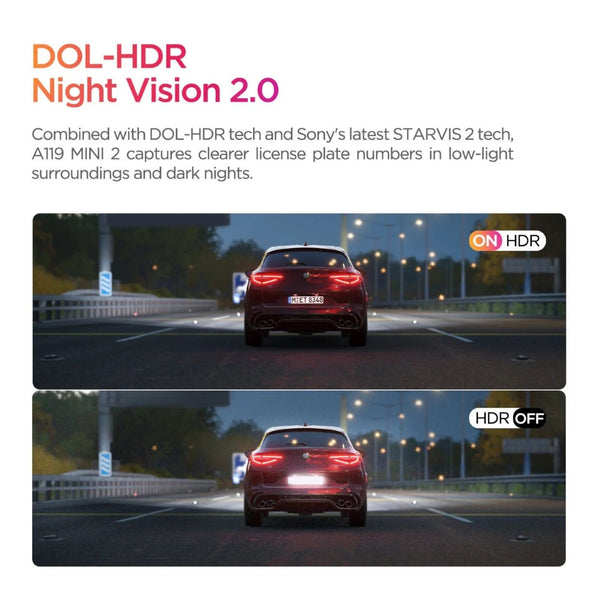 Viofo A119 Mini 2 2K 60fps front dash cam
