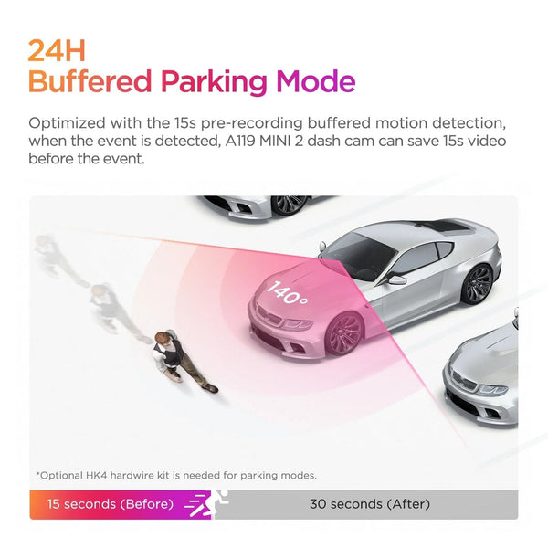 Viofo A119 Mini 2 2K 60fps front dash cam