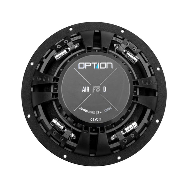 Option Audio AIR-F8 D2 Sub 8 Inch Dual Voice Coil Flat Subwoofer 200w RMS