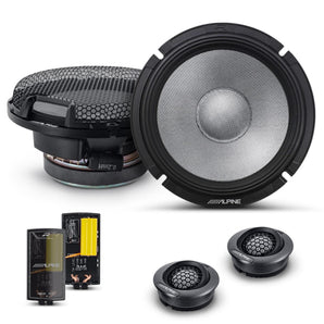 Alpine R2-S65C Speakers 6.5 Inch 16.5cm 2022 R Series 2 Way Component 100w RMS - CEN