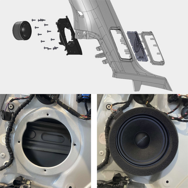 Alpine SPC-106CRA2 Plug & Play Front Component Speakers for VW Crafter & MAN TGE - CEN