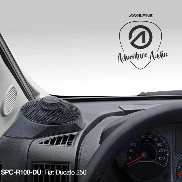 Alpine SPC-R100-DU Full Range 12cm Dash Pod Speakers for Fiat Ducato 3 45w RMS - CEN